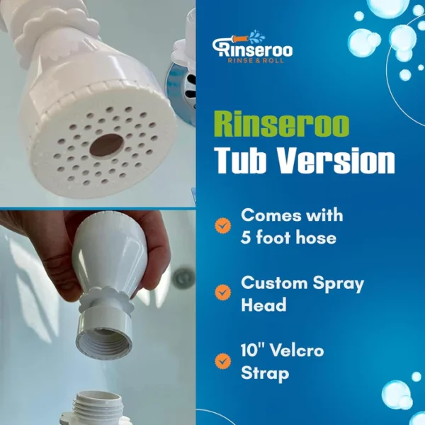 Rinseroo Slip-On Tub Hose w/Sprayhead - Image 3