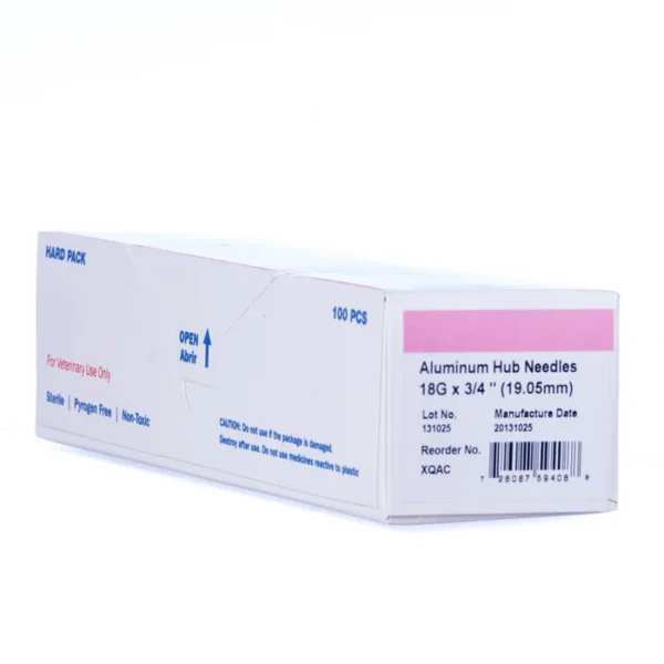18 ga x 3/4" Alum Hub Needle (box/100)