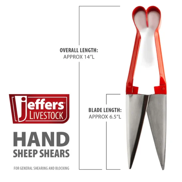 Hand Sheep Shears 6 1/2" Blades - Image 2