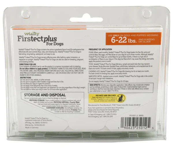 3-pk Vetality Firstect Plus for Dogs - Image 2